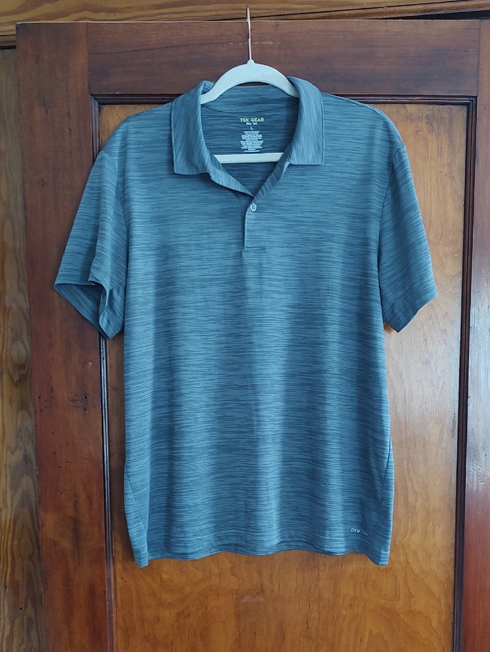 tek gear Men's Heathered Gray Polo Shirt